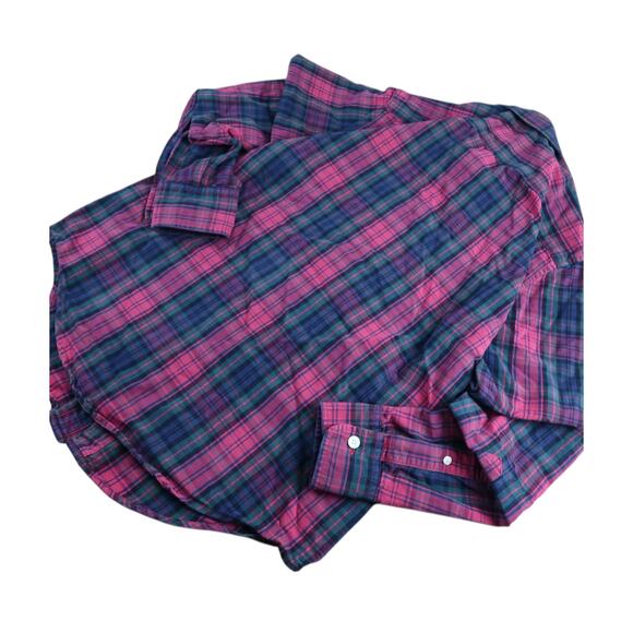 Abercrombie & Fitch Red Green Plaid Button Up Men's Shirt S - Picture 5 of 6